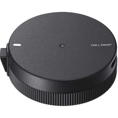 Sigma UD-11 USB Dock for Leica L-mount lenses, allowing firmware updates and focus customization via USB-C connection.