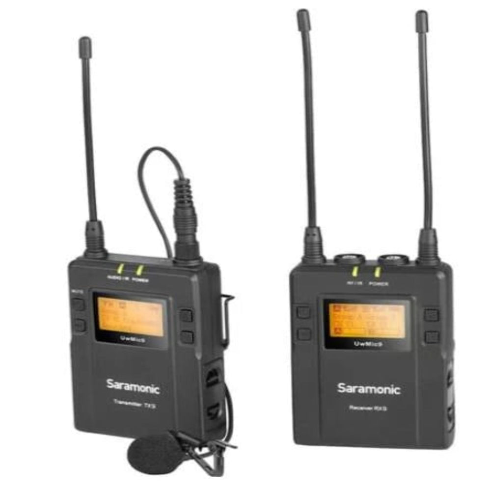 Portable UHF lavalier wireless system with dual-channel receiver It delivers broadcast-quality sound for DSLRs and camcorders.