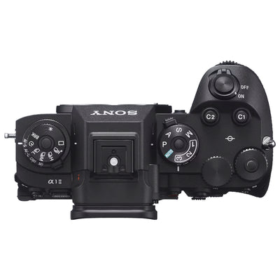 Sony Alpha a1 II full-frame mirrorless camera with 61MP sensor, AI autofocus, 8K video, and 5-axis stabilisation.