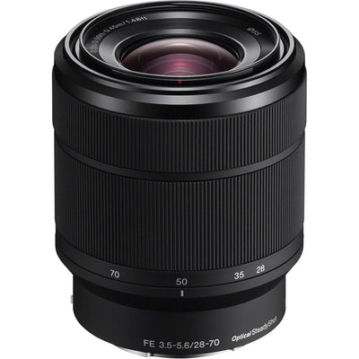 Sony Alpha a7 III full-frame mirrorless camera with 28-70mm kit lens, 24.2MP sensor, 5-axis stabilisation, hybrid autofocus, and 4K video.