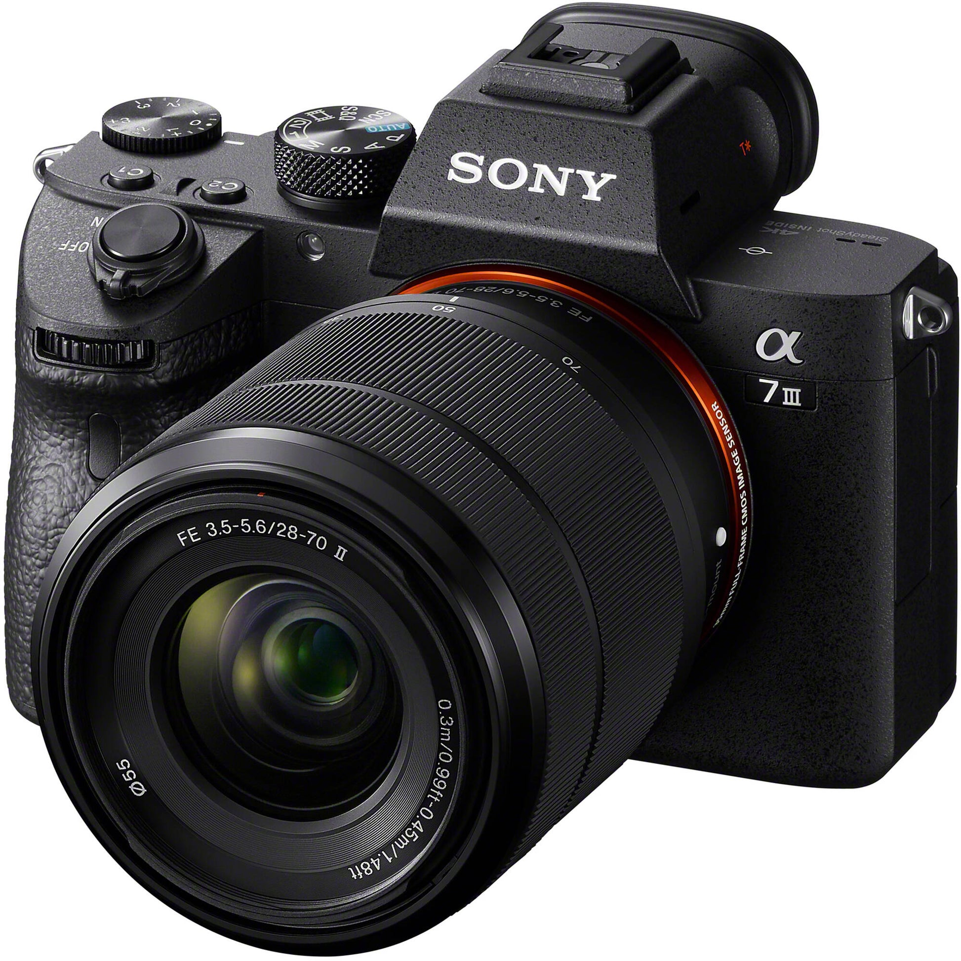 Sony a7 III camera and 28-70mm lens kit with 5-axis stabilisation.