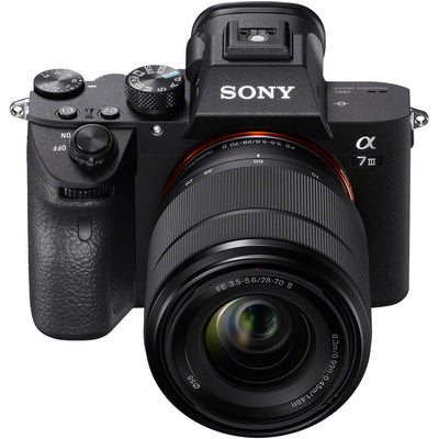 Sony a7 III camera and 28-70mm lens kit with 5-axis stabilisation.