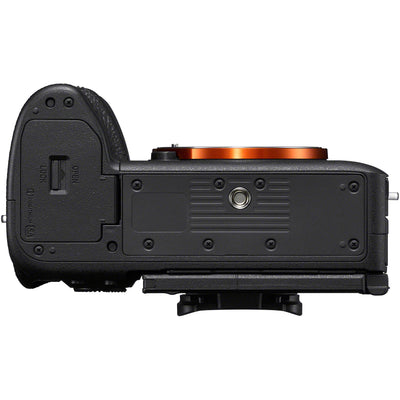 Sony Alpha 7R VI full-frame mirrorless camera body front view with 66.8MP sensor and 8K video recording