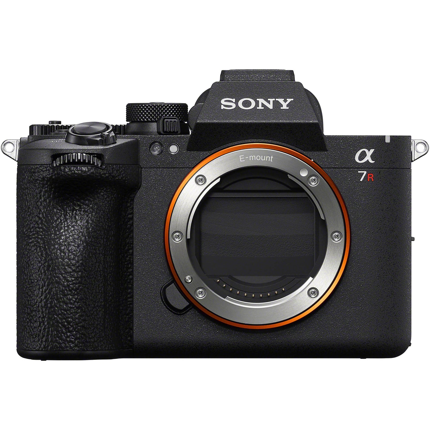 Sony Alpha 7R VI full-frame mirrorless camera body front view with 66.8MP sensor and 8K video recording