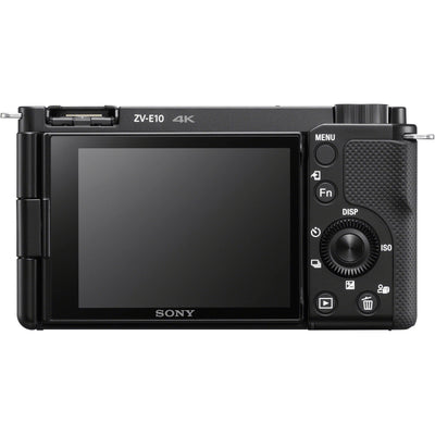 Sony ZV-E10 vlogging kit with lens, grip and microphone
