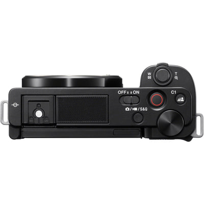 Sony ZV-E10 vlogging kit with lens, grip and microphone

