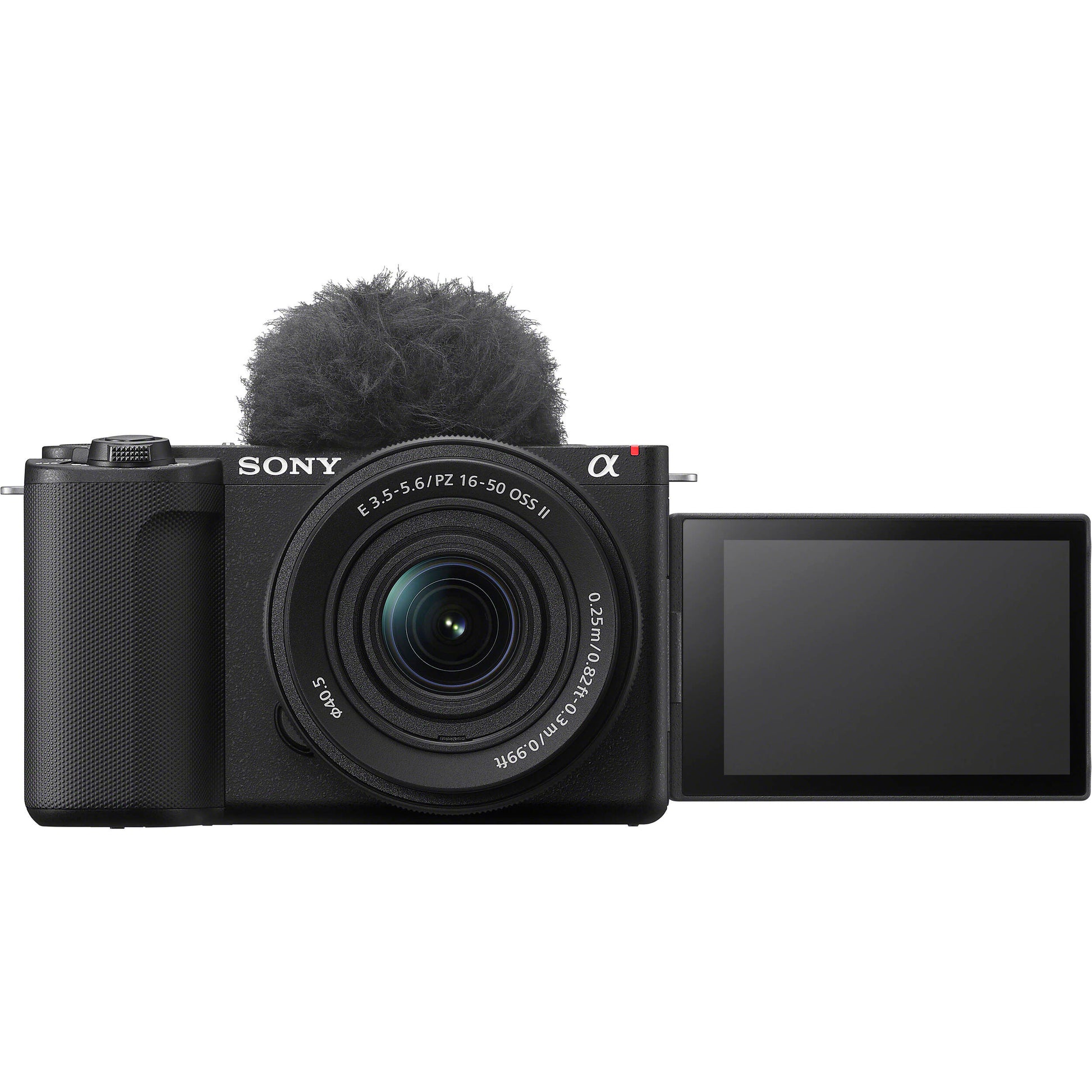 Sony ZV-E10 II mirrorless camera vlogging kit with 16-50mm lens, microphone, grip and SD card
