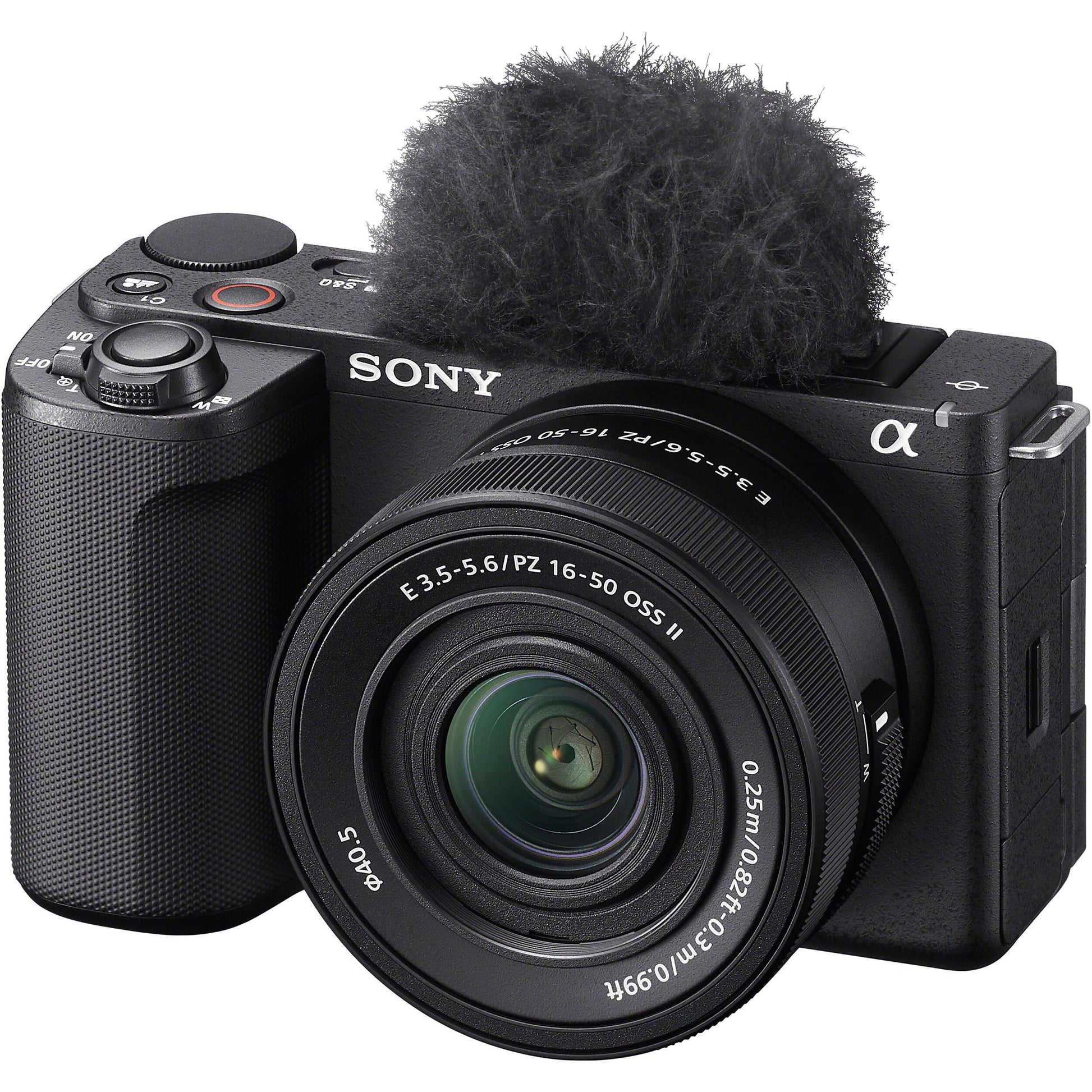 Sony ZV-E10 II mirrorless camera vlogging kit with 16-50mm lens, microphone, grip and SD card
