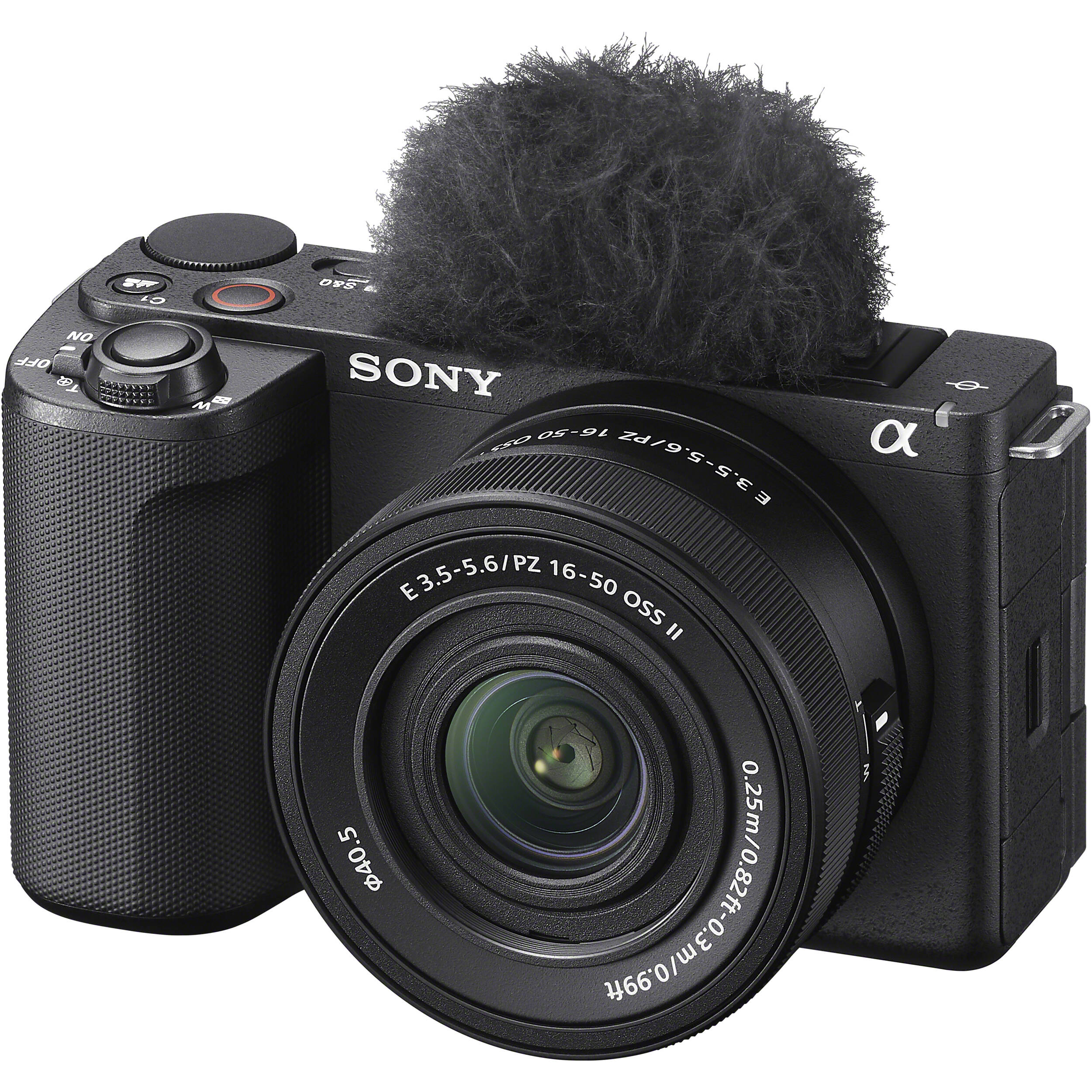 Sony ZV-E10 II mirrorless camera vlogging kit with 16-50mm lens, microphone, grip and SD card
