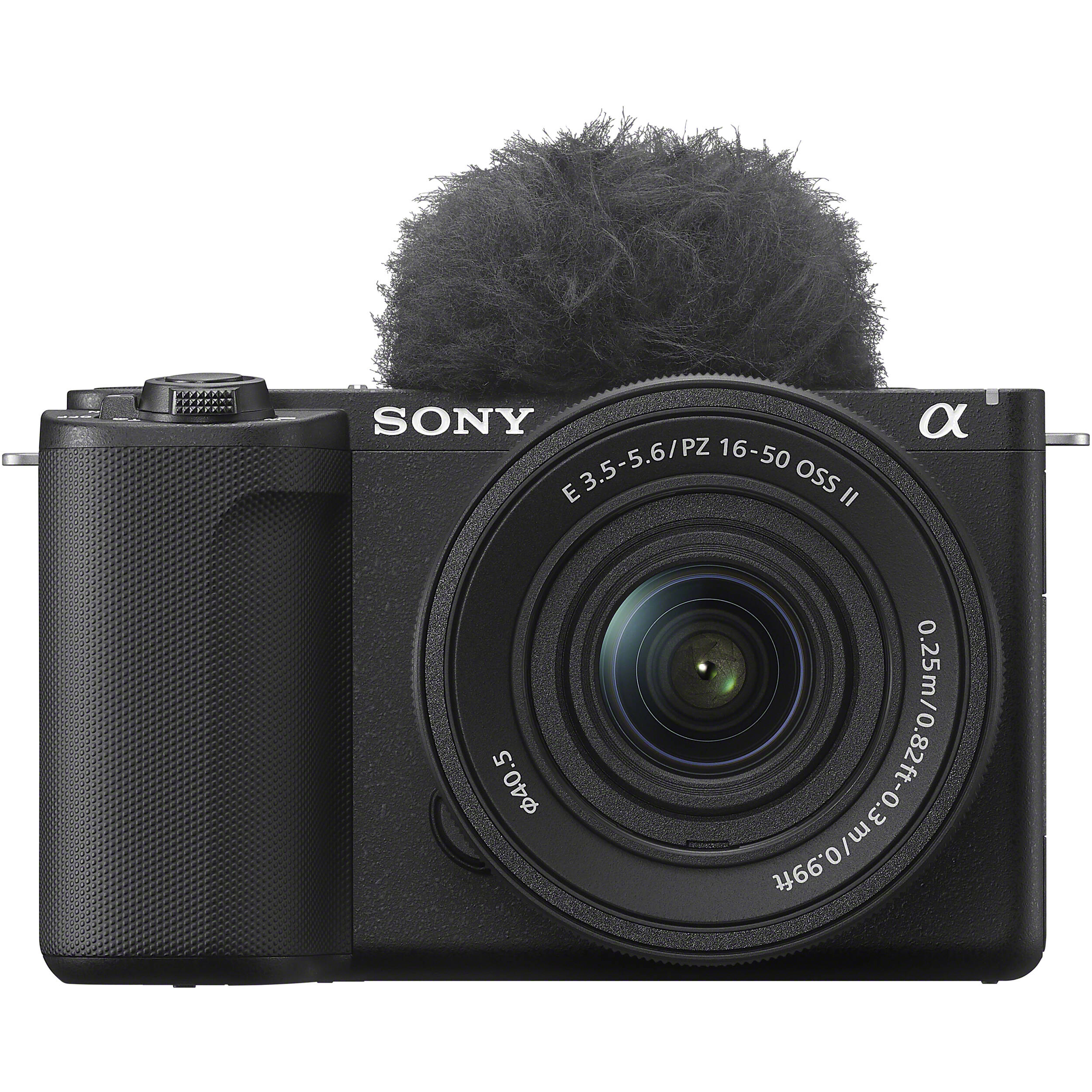 Sony ZV-E10 II mirrorless camera vlogging kit with 16-50mm lens, microphone, grip and SD card
