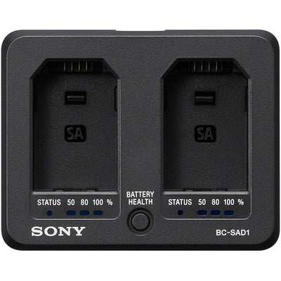 Sony BC-SAD1 dual USB-C battery charger for Sony NP-SA100 batteries
