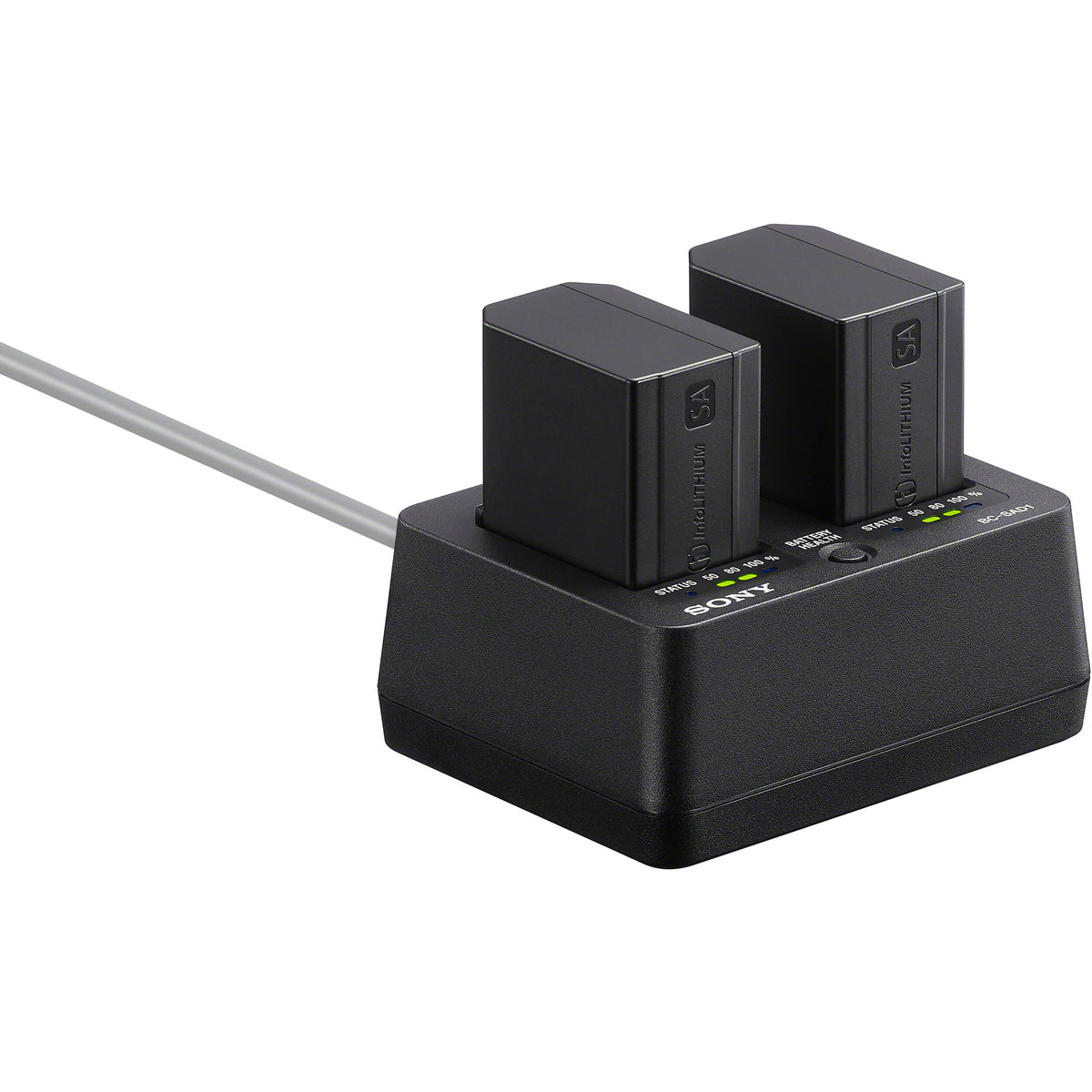 Sony BC-SAD1 dual USB-C battery charger for Sony NP-SA100 batteries
