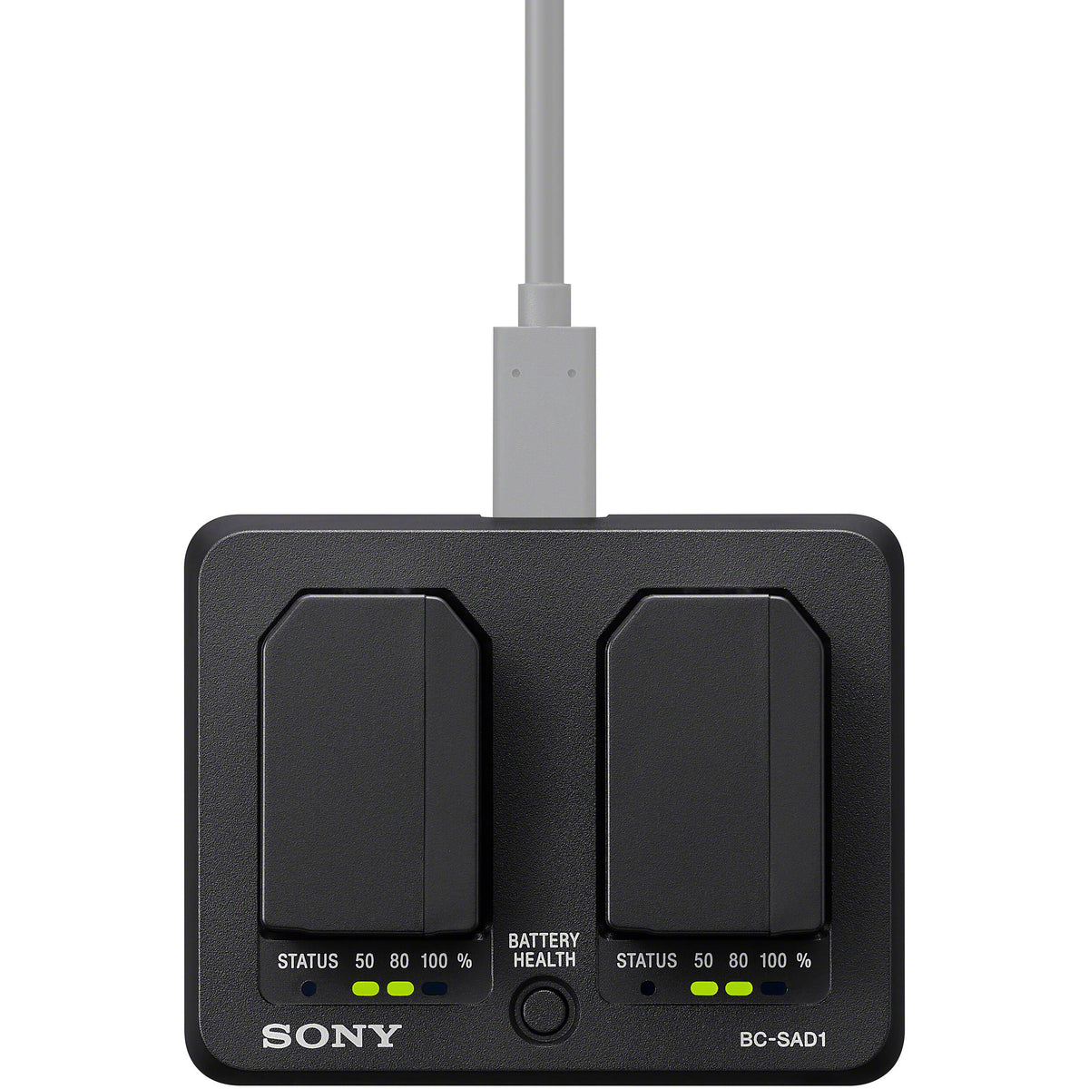 Sony BC-SAD1 dual USB-C battery charger for Sony NP-SA100 batteries
