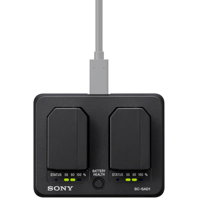 Sony BC-SAD1 dual USB-C battery charger for Sony NP-SA100 batteries
