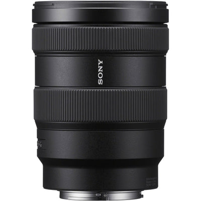 Sony E 16-55mm f/2.8 G lens. APS-C standard zoom with constant f/2.8, sharp optics, natural colours, and smooth bokeh.
