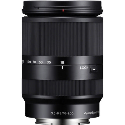 Sony E 18-200mm f/3.5-6.3 OSS LE Lens – lightweight all-in-one zoom with Optical SteadyShot, ideal for travel, everyday photography, and smooth video recording.