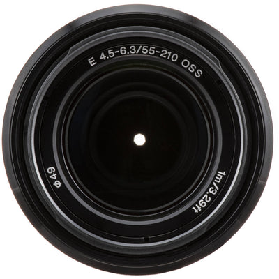 Sony E 55-210mm f/4.5-6.3 OSS Lens (Black) – telephoto zoom with Optical SteadyShot, lightweight build, and smooth bokeh, ideal for portraits, sports, and distant subjects.