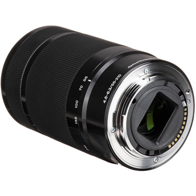 Sony E 55-210mm f/4.5-6.3 OSS Lens (Black) – telephoto zoom with Optical SteadyShot, lightweight build, and smooth bokeh, ideal for portraits, sports, and distant subjects.