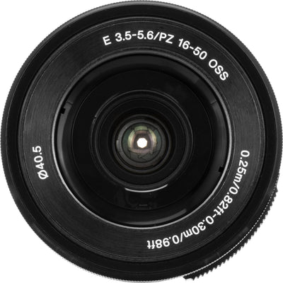 Sony E PZ 16-50mm f/3.5-5.6 OSS Lens – compact power zoom lens with Optical SteadyShot, ideal for travel, street photography, and smooth video recording.