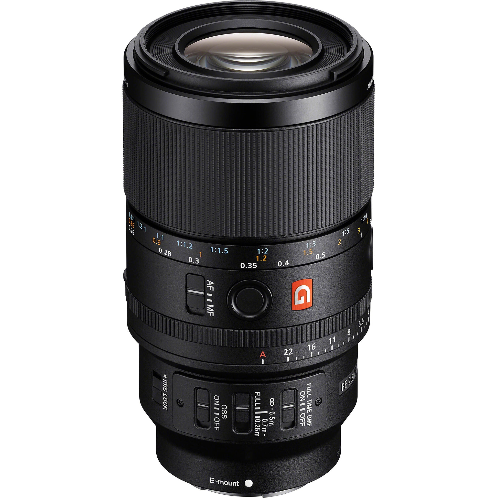 Sony G Master 100mm f/2.8 Macro Lens with up to 1.4x magnification, optical stabilisation, and exquisite bokeh for professional macro photography.