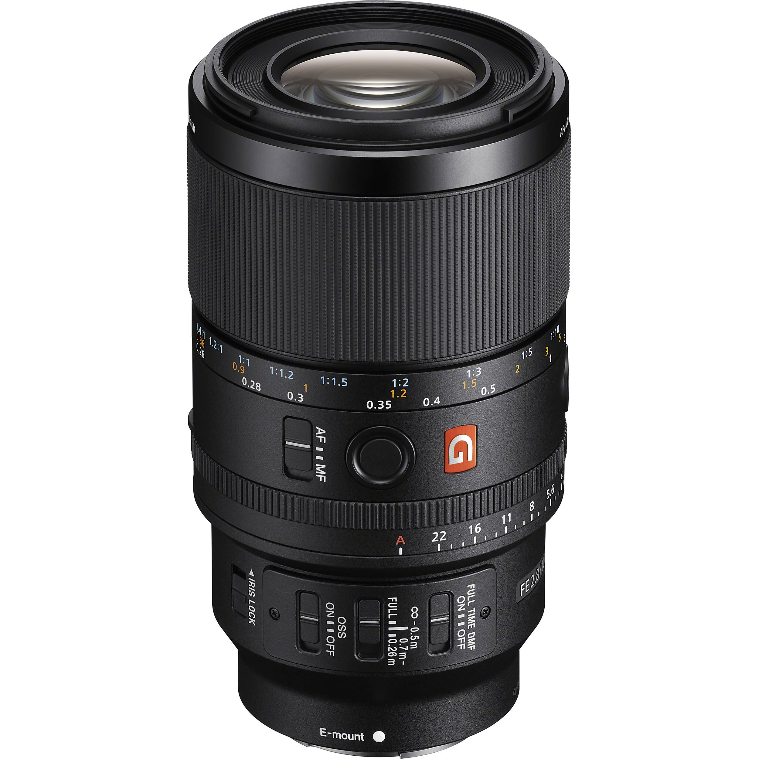 Sony G Master 100mm f/2.8 Macro Lens with up to 1.4x magnification, optical stabilisation, and exquisite bokeh for professional macro photography.