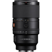 Sony G Master 100mm f/2.8 Macro Lens with up to 1.4x magnification, optical stabilisation, and exquisite bokeh for professional macro photography.
