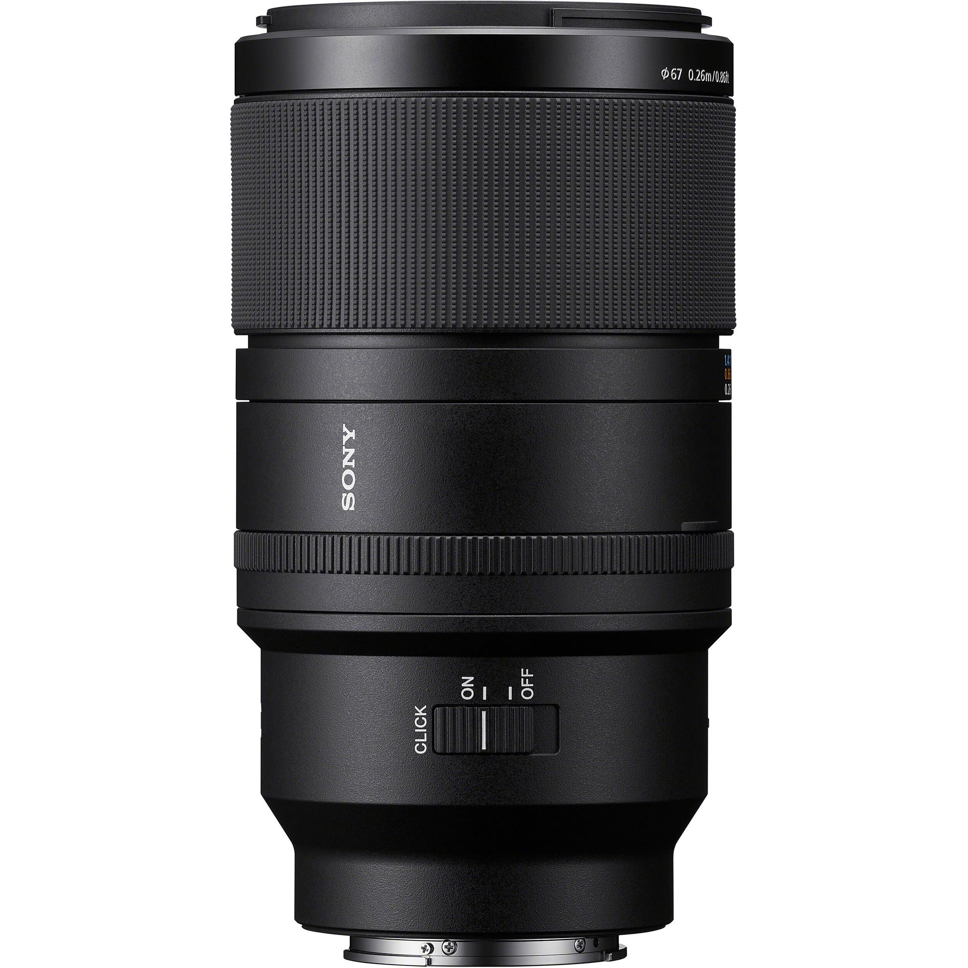 Sony G Master 100mm f/2.8 Macro Lens with up to 1.4x magnification, optical stabilisation, and exquisite bokeh for professional macro photography.