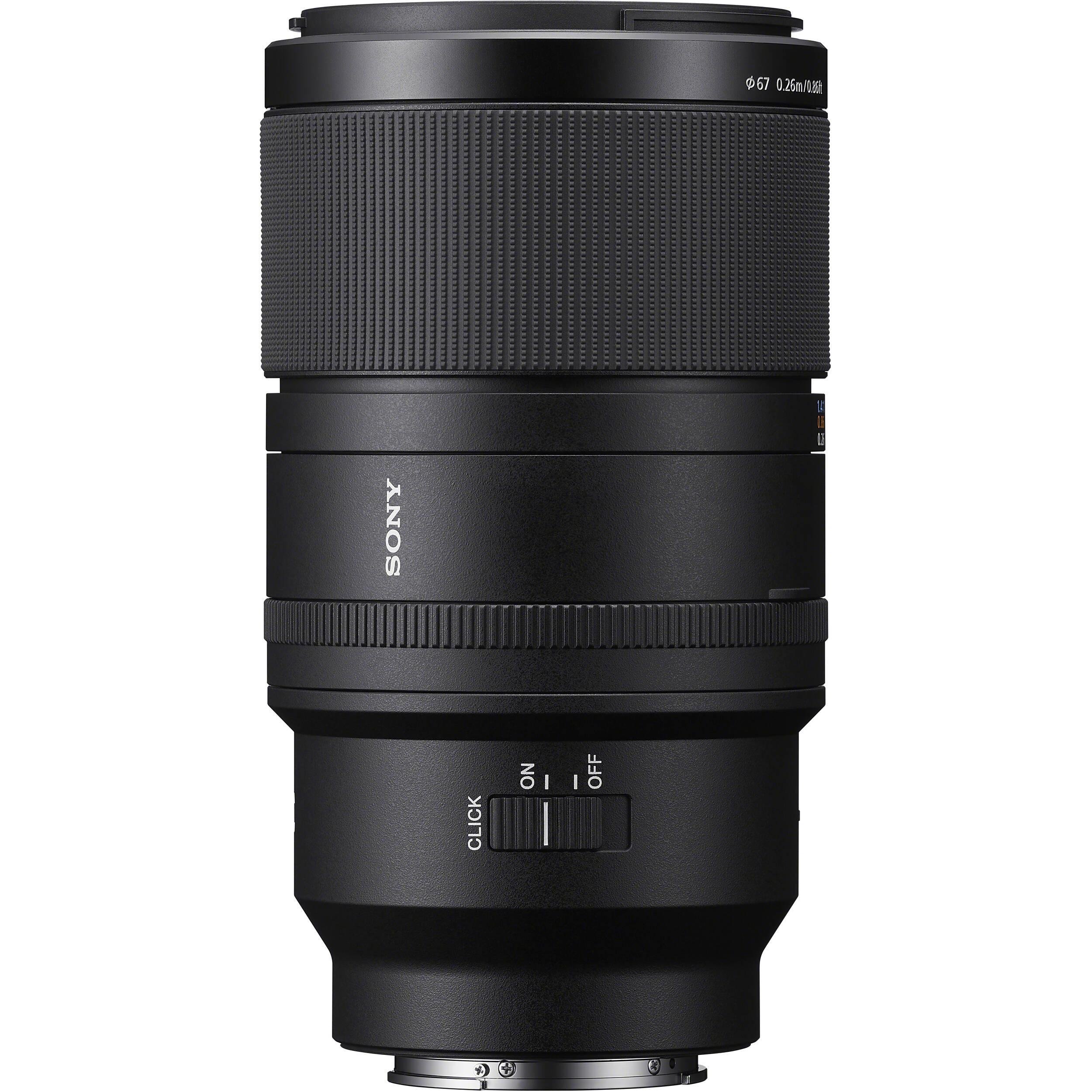 Sony G Master 100mm f/2.8 Macro Lens with up to 1.4x magnification, optical stabilisation, and exquisite bokeh for professional macro photography.