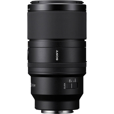Sony G Master 100mm f/2.8 Macro Lens with up to 1.4x magnification, optical stabilisation, and exquisite bokeh for professional macro photography.