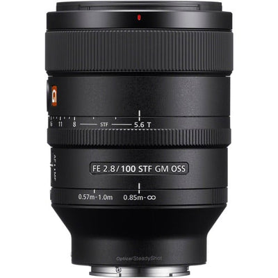 Sony FE 100mm f/2.8 STF GM OSS Prime Lens – premium portrait lens with Smooth Trans Focus (STF), exceptional bokeh, and Optical SteadyShot for stunning subject isolation and sharpness.