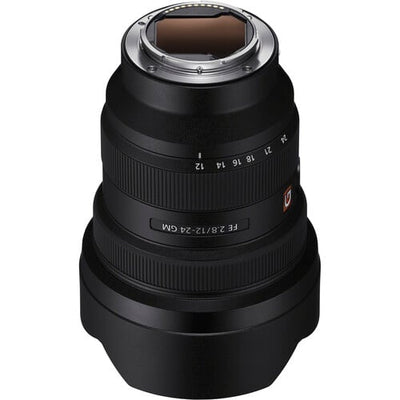 Sony FE 12-24mm f/2.8 GM Lens – ultra-wide angle zoom with constant f/2.8 aperture, advanced optics, and G Master sharpness for landscapes, architecture, and astrophotography.