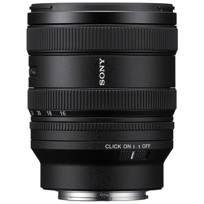 Sony camera lens on a white background