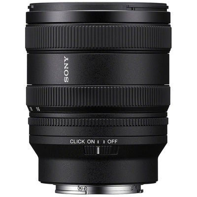 Sony camera lens on a white background