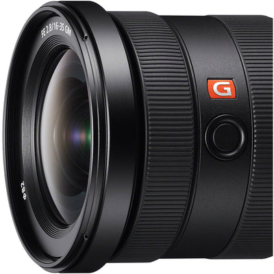 Sony FE 16-35mm f/2.8 GM – ultra-wide-angle zoom with edge-to-edge sharpness, fast f/2.8 aperture, and premium G Master optics.