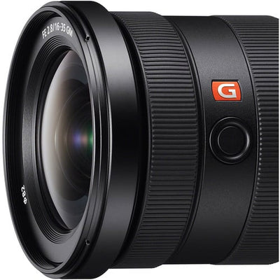 Sony FE 16-35mm f/2.8 GM – ultra-wide-angle zoom with edge-to-edge sharpness, fast f/2.8 aperture, and premium G Master optics.