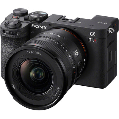 Sony FE 16mm f/1.8 G Lens – ultra-wide prime with bright f/1.8 aperture, sharp G-series optics, fast AF, and compact build for landscapes, astrophotography, and creative perspectives.