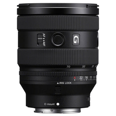 Sony FE 20-70mm f/4 G Lens offering a wide-to-standard zoom range, constant f/4 aperture, and fast, quiet autofocus for hybrid photo and video use.