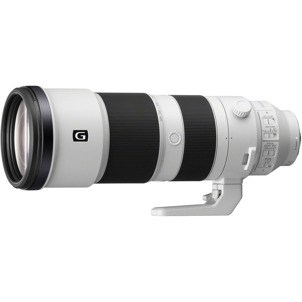 Sony lens with 'G' mark on a white background