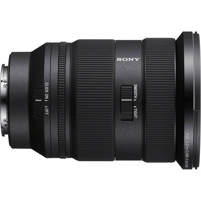 Sony camera lens on a white background