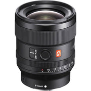 Sony FE 24mm f/1.4 GM lens. Wide-angle prime with f/1.4, G Master optics, sharp image quality, and lightweight design for full-frame cameras.