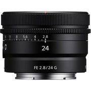 Sony FE 24mm f/2.8 G Lens – compact wide-angle prime with bright f/2.8 aperture, sharp G-series optics, and fast autofocus, ideal for landscapes, street photography, and travel.