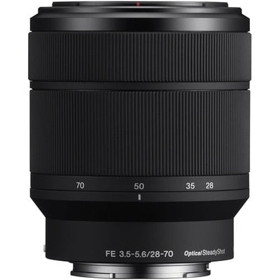 Sony FE 28-70mm f/3.5-5.6 OSS Zoom Lens – lightweight standard zoom with Optical SteadyShot, ideal for everyday photography, travel, and versatile shooting situations.