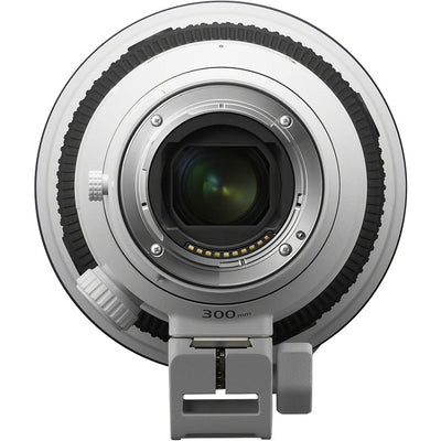 Sony FE 300mm f/2.8 GM OSS telephoto lens with fast aperture, built-in optical stabilization, and G Master quality for sports and wildlife photography.