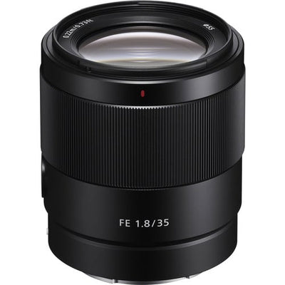 Sony FE 35mm f/1.8 Lens – lightweight prime with fast f/1.8 aperture, perfect for everyday shooting, portraits, and low-light photography.