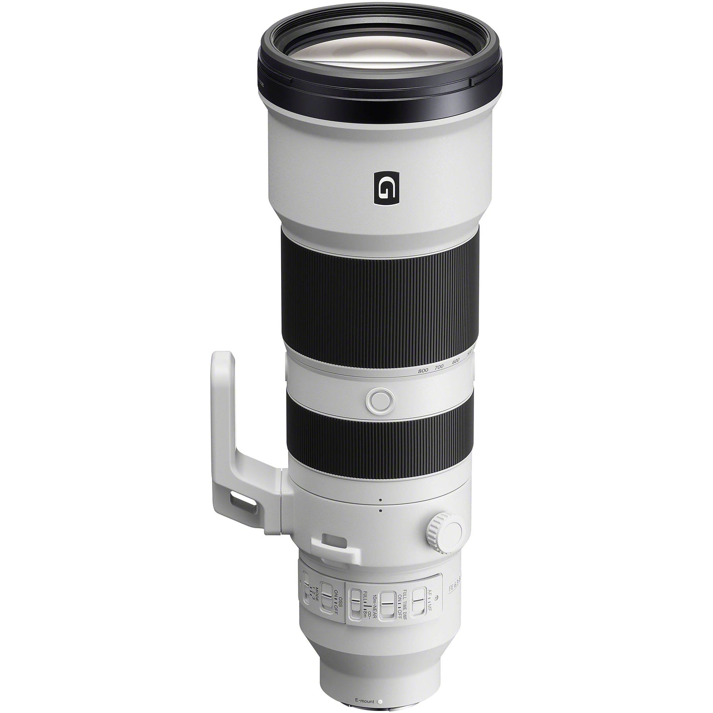 Sony FE 400-800mm f/6.3-8 G OSS Lens – super-telephoto zoom with built-in Optical SteadyShot, ideal for wildlife, sports, and distant subjects.