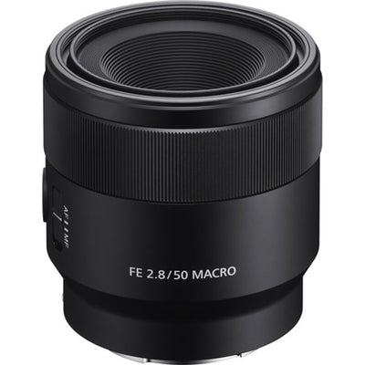 Sony FE 50mm f/2.8 Macro Lens – versatile full-frame macro prime with 1:1 magnification, sharp optics, and fast autofocus for close-up photography and detail work.