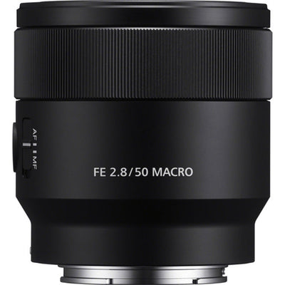 Sony FE 50mm f/2.8 Macro Lens – versatile full-frame macro prime with 1:1 magnification, sharp optics, and fast autofocus for close-up photography and detail work.