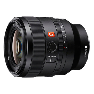 Sony FE 50mm f/1.4 GM Lens – fast prime with outstanding sharpness, smooth bokeh, and reliable low-light performance in a lightweight G Master design.