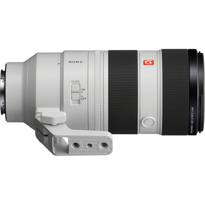 Sony camera lens on a white background