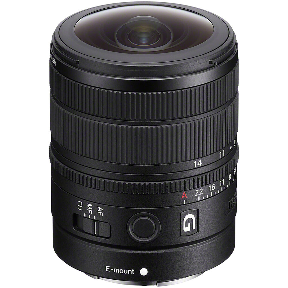 Sony FE 8-14mm f/3.5 Fisheye G Lens with focus, zoom and aperture rings